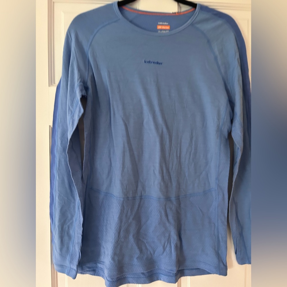 Women’s Large Icebreaker Blue 200 Merino Long Sleeve Top
